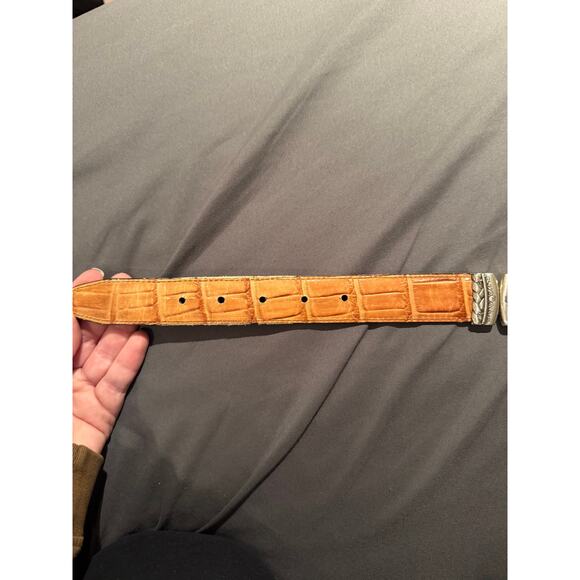 Brighton Reversible Belt Embossed Leather ML 32” - Picture 4 of 7